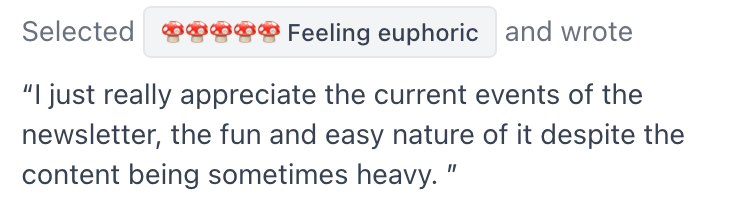 Feeling euphoric
