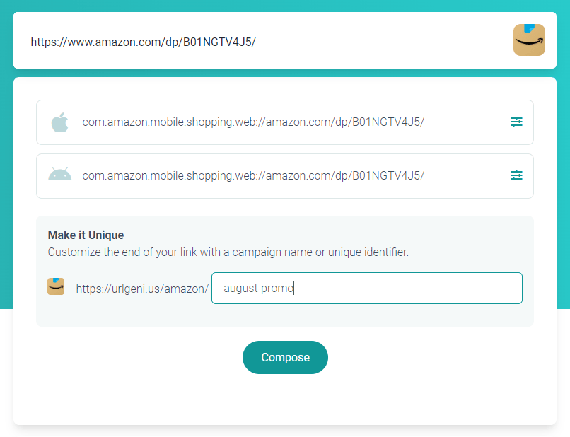 TikTok App to the Amazon App