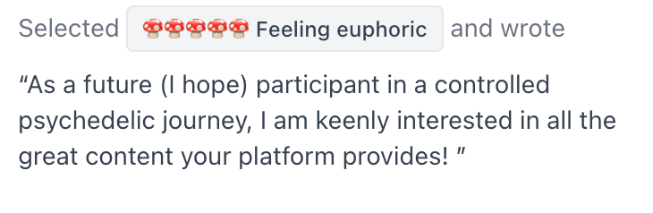 Feeling euphoric