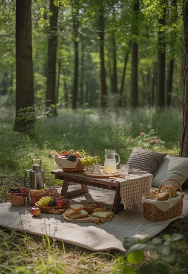 Forest Picnic Setup Inspiration