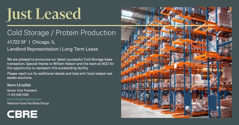 CBRE leases Chicago cold storage