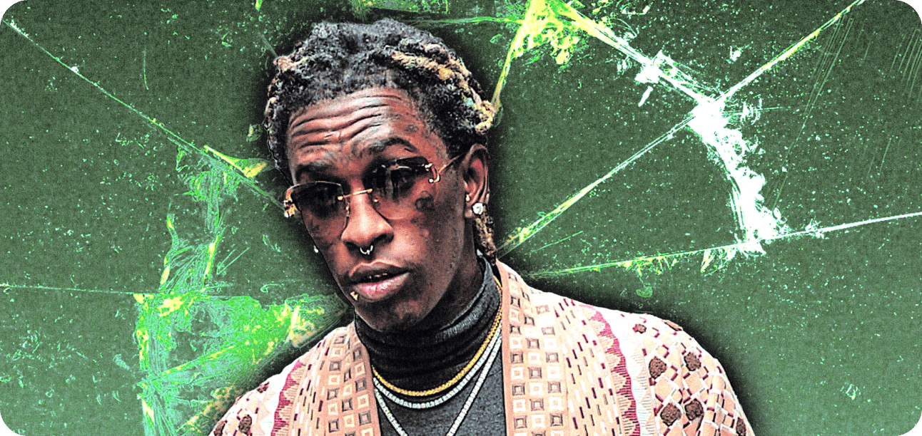 Young Thug wearing glasses