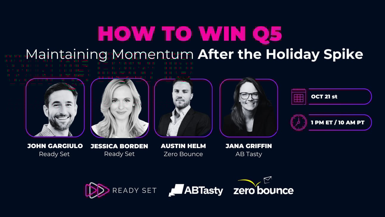 An image promoting the upcoming event How to Win Q5: Maintaining Momentum After the Holiday Spike
