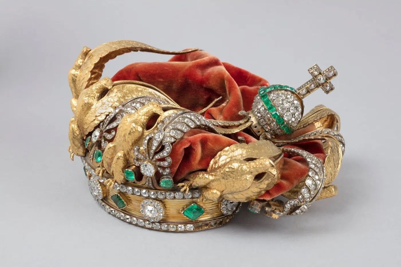 The same crown, but all mushed down after being dropped on the street during the Louvre heist