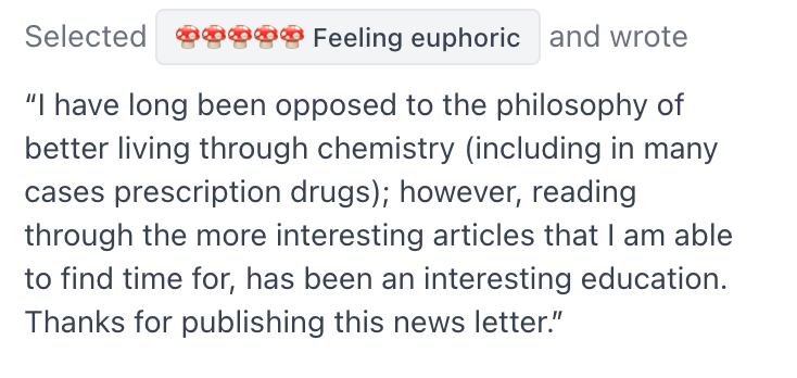 Feeling euphoric