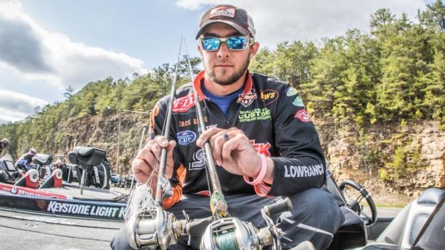 After leading for two days, Zack Birge fell to sixth on the final day. He caught largemouths on a 1/4-ounce white Santone Lures buzzbait and a SPRO Bronzeye frog throughout the tournament.