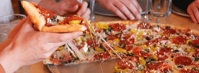 authentic NY style pizza at Poor Richard’s!