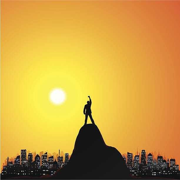 360+ Man On Top Of Building Stock Illustrations, Royalty-Free Vector Graphics & Clip Art - iStock | Winning, Success, On top of the world