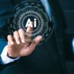 Technology And People Concept Man Use Ai To Help Work, Ai Learni