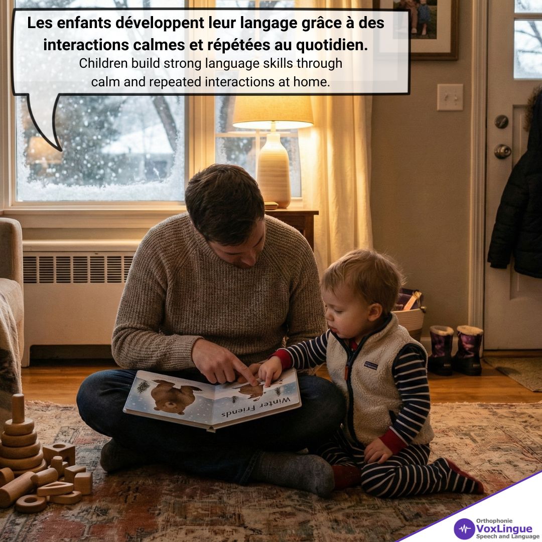 A winter moment that supports communication / Un moment d’hiver qui soutient la communication