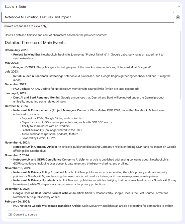 timeline