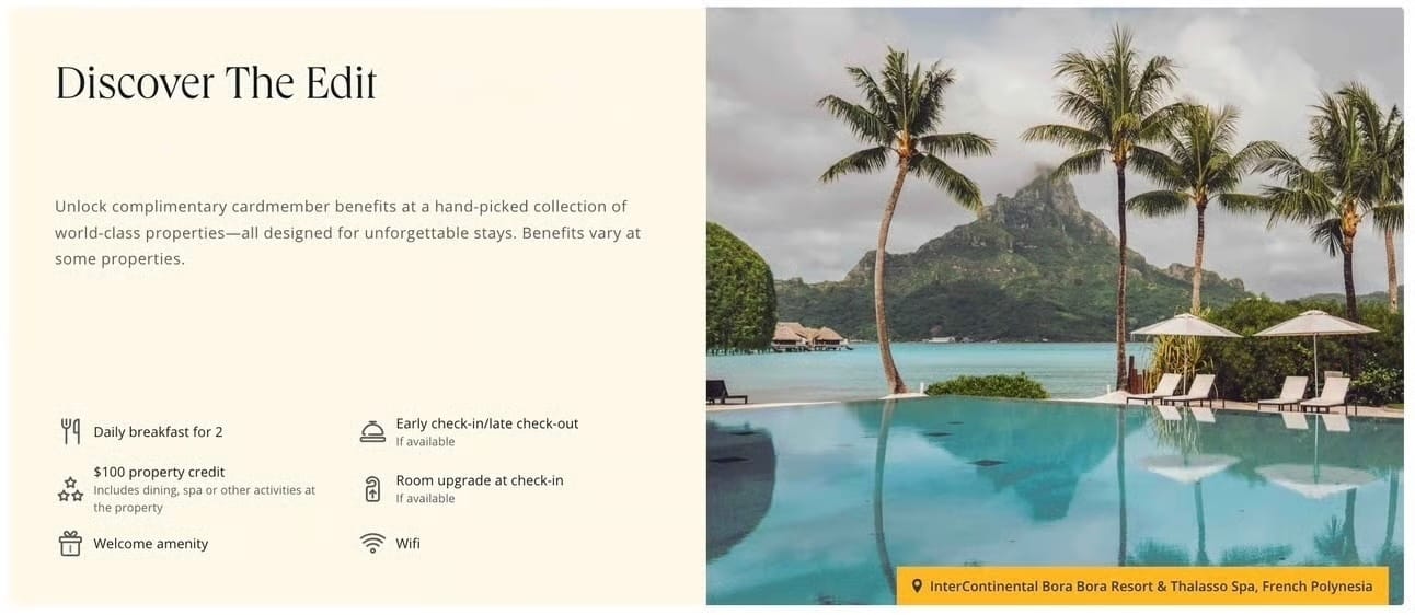 The Edit benefits list