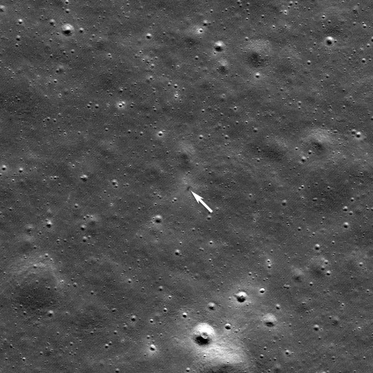 The RESILIENCE site post-impact. North is oriented at the top of the image, which spans approximately 2 miles from west (left) to east (right).