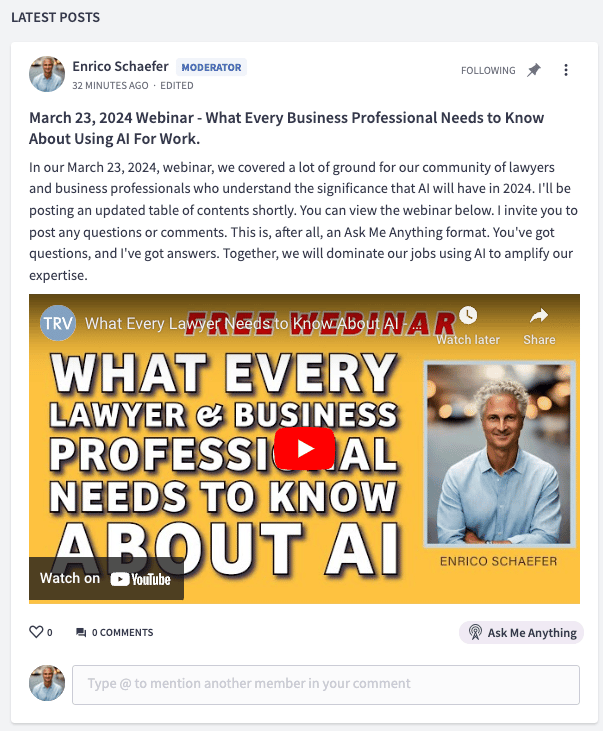AI Webinar for Lawrs