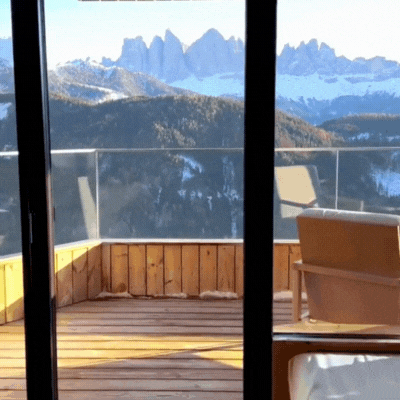 stunning mountain views from a balcony room