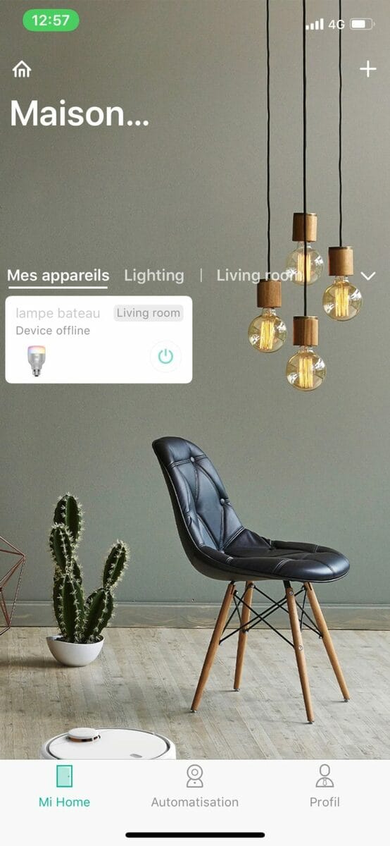 Mi Home app home page