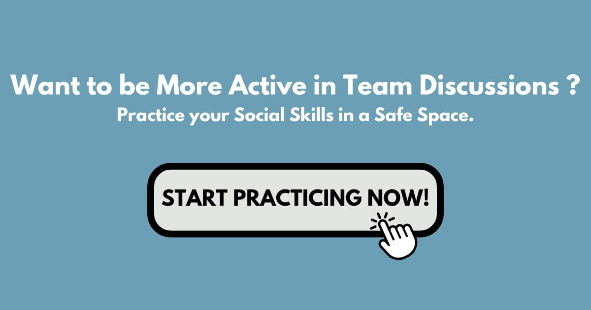 Practice your social skills with AI social skills coach and get social skills training in a safe space, online and judgment-free 