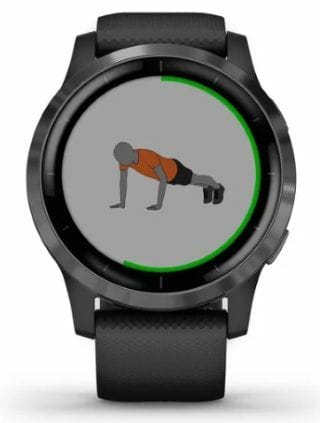 animated exercise on screen