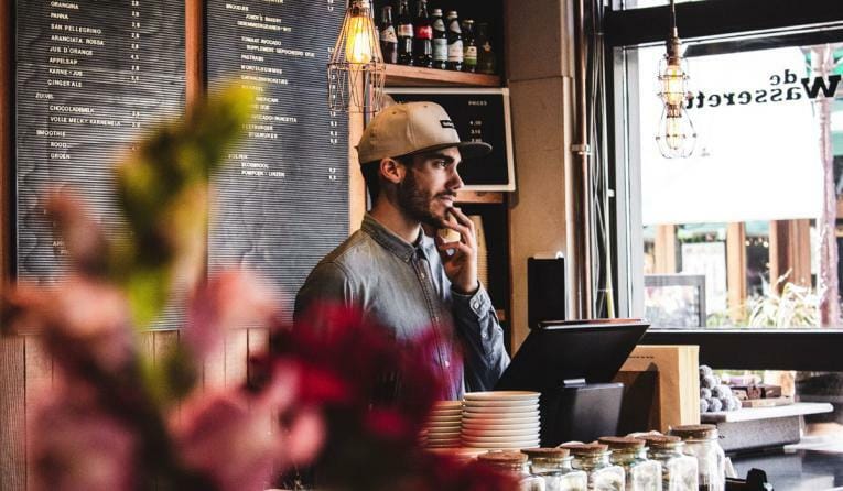 Man in Cafe