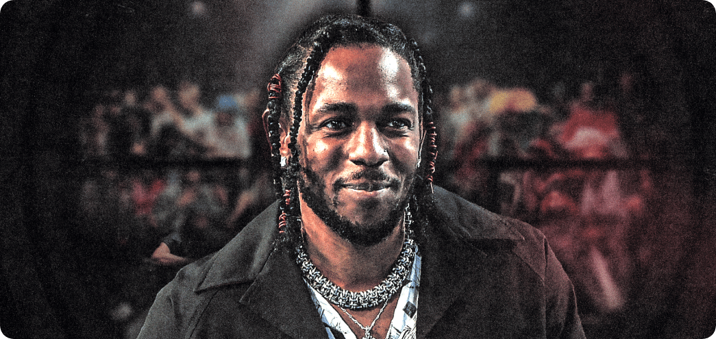 Kendrick in front of a crowd