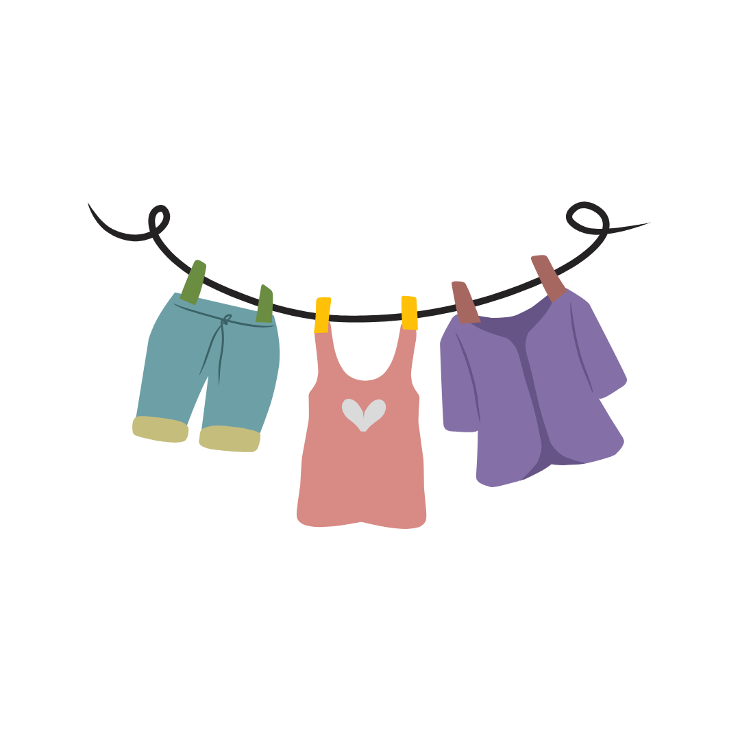 Clothes drying on a line