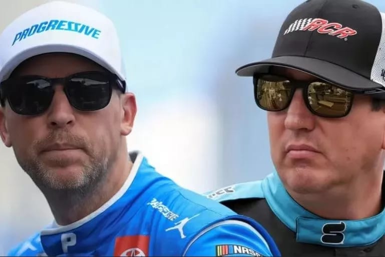 Denny Hamlin and Kyle Busch