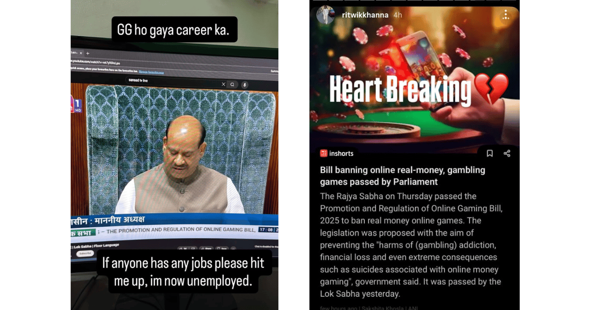 Real Money Gaming Ban in India