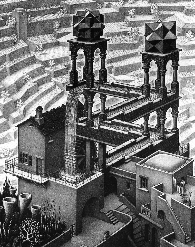 Waterfall by M.C. Escher, 1961