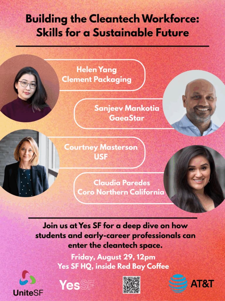 August 29 in SF: Building the Cleantech Workforce: Skills for a Sustainable Future