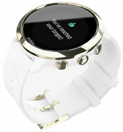 pretty white and golden watch