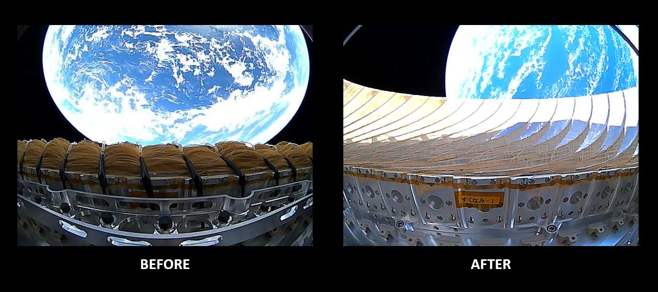 SUKUNAMI‑I deployed its parabolic antenna on Dec. 22 following verification of its healthy status. 
