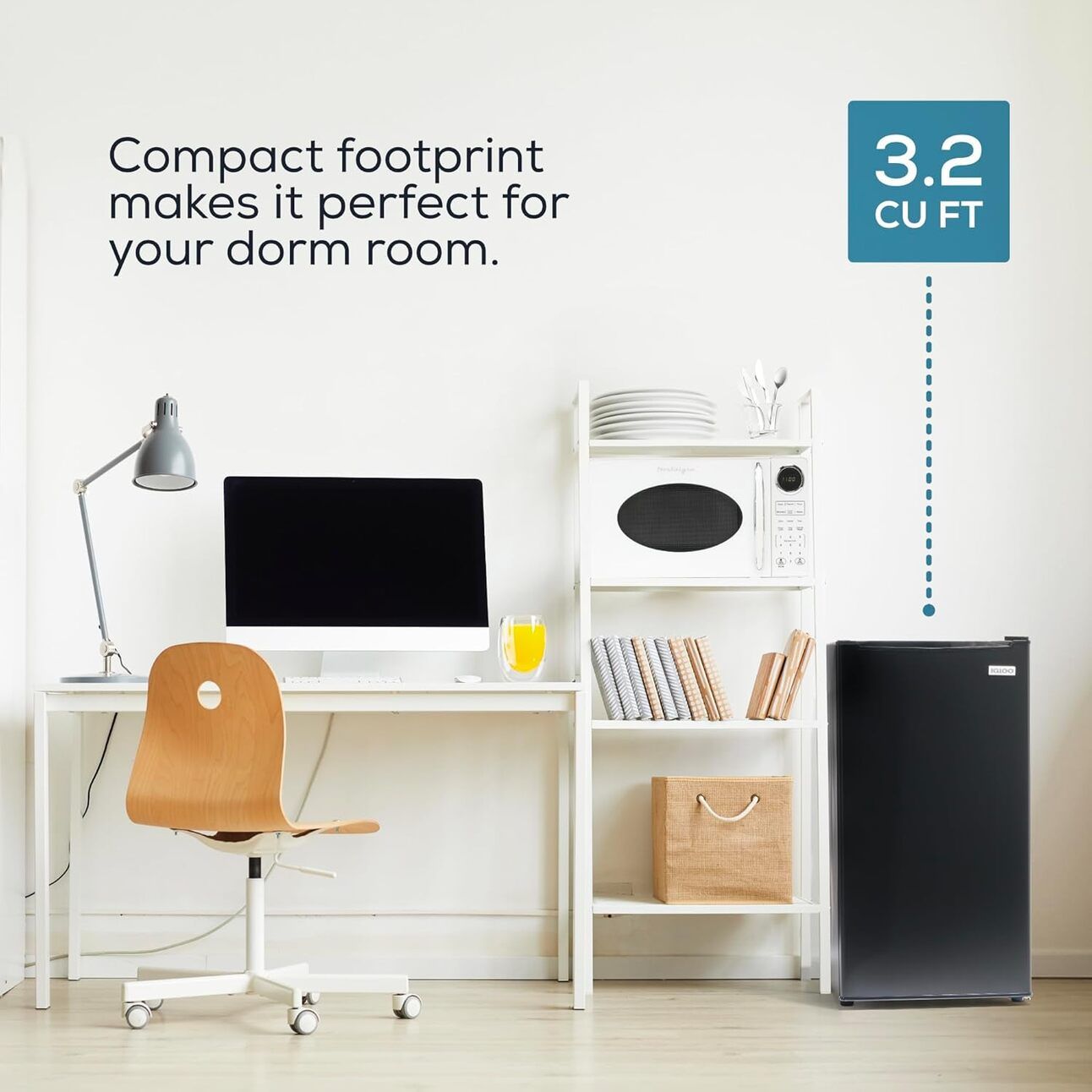 Mini Fridge for Drinks & Snacks Alt Text: Compact mini fridge designed for storing drinks and snacks near your desk, ideal for gaming setups and long play sessions.