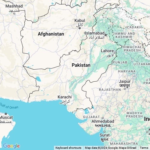 Map showing Pakistan
