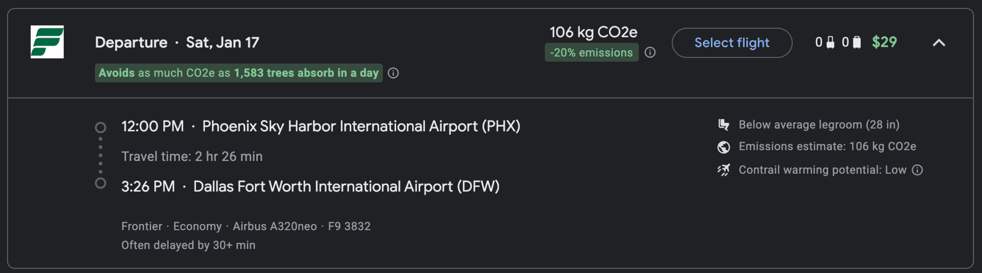 Phoenix to Dallas for $29