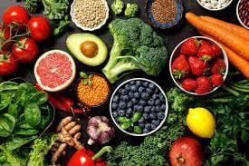 Organic fruits and vegetables ...