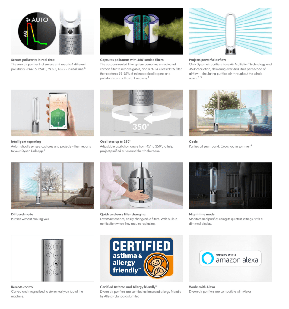 Dyson Air Purifier - Key Features