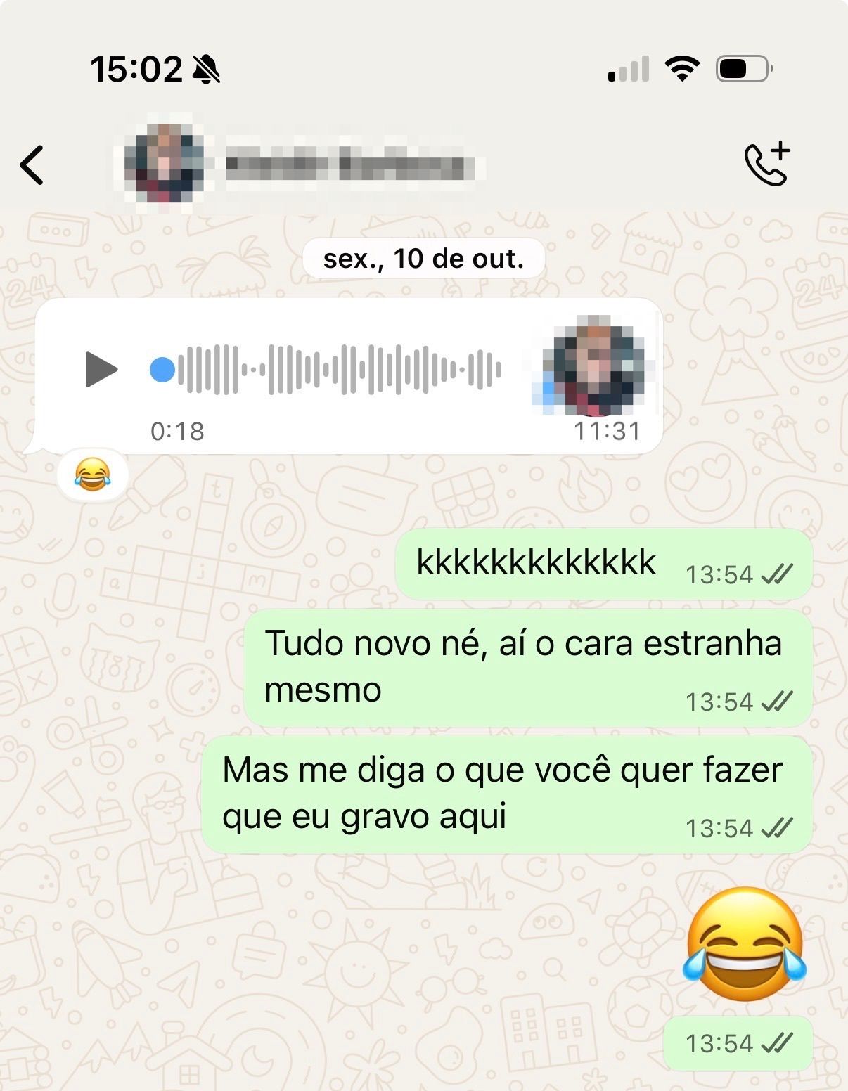 mensagem no meu WhatsApp
