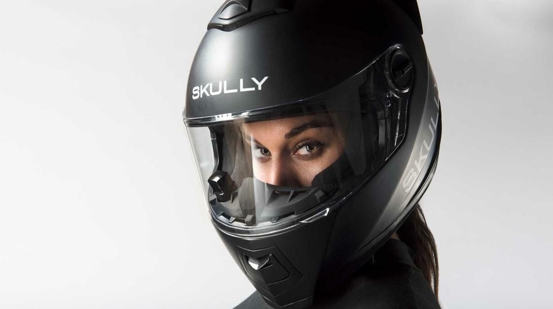 augmented reality motorcycle helmet Skully AR-1