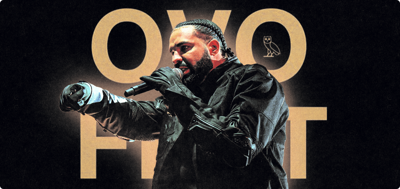 Drake rapping on stage