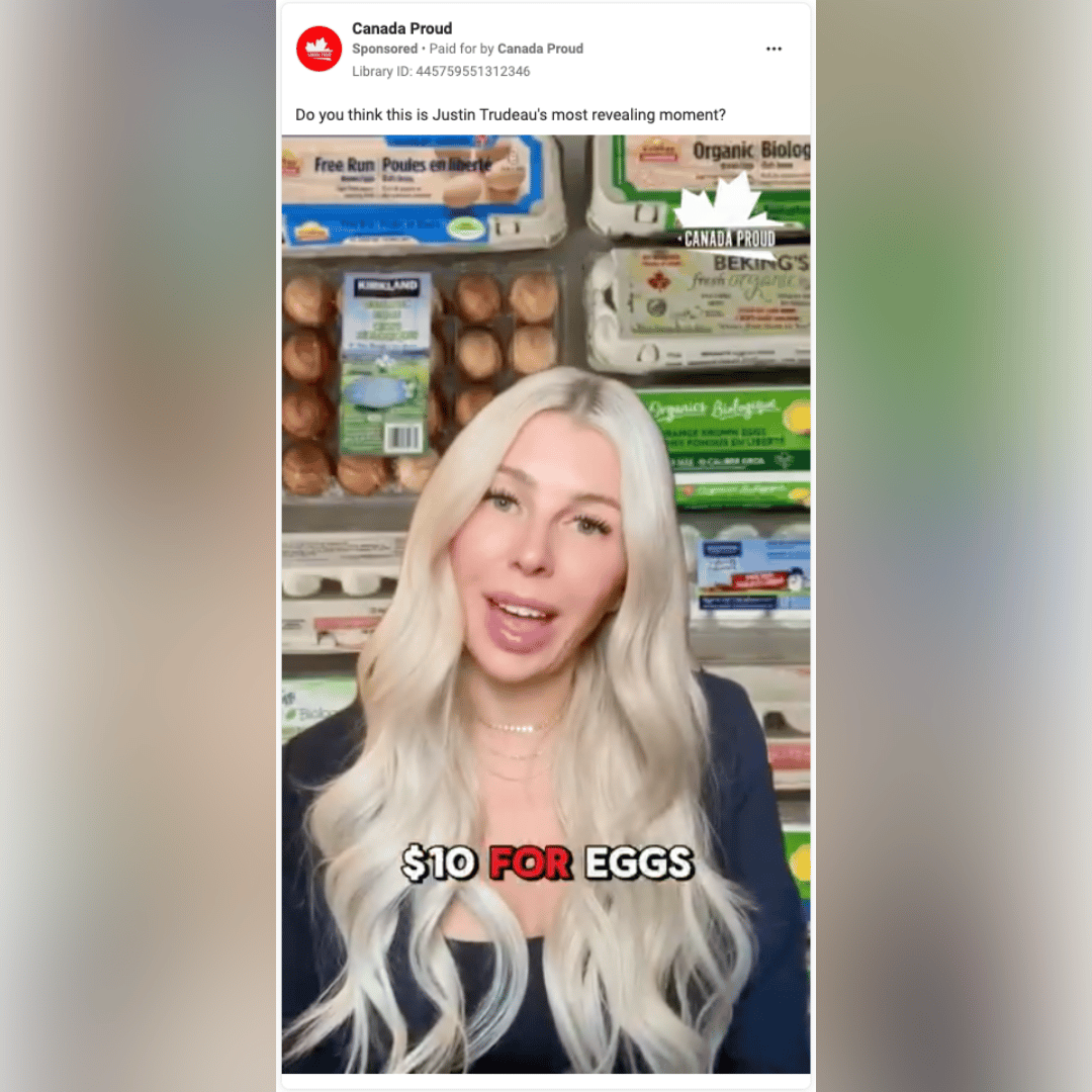 One of a series of ads being run by Canada Proud.