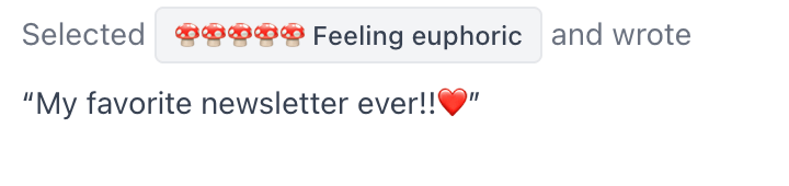 Feeling euphoric