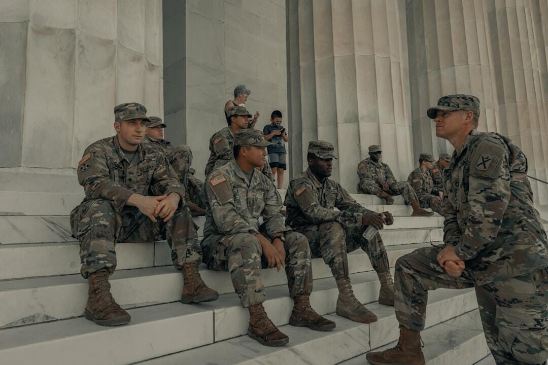 The US Army outside of the Lincoln Memorial (IG: @clay.banks)