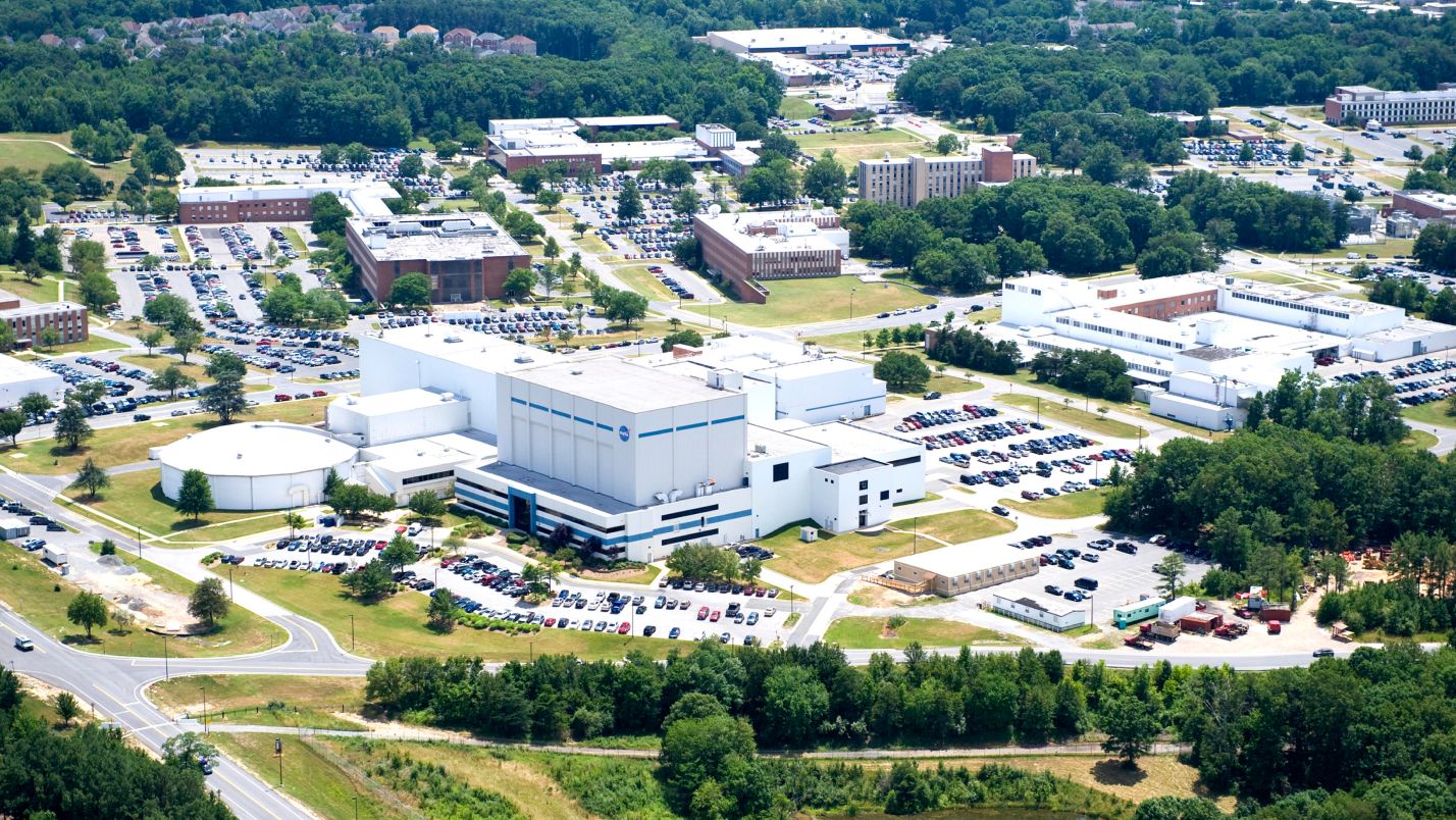Aerial view of NASA’s Goddard Space Flight Center.