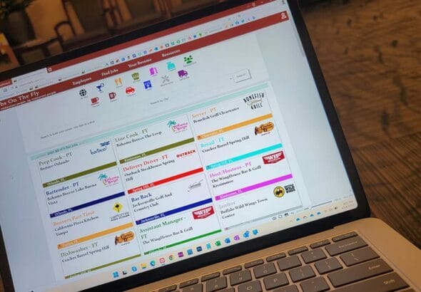 Jobs On The Fly laptop