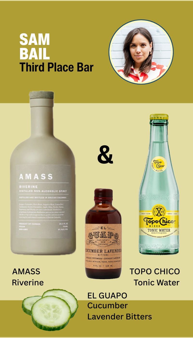 Non-alcoholic Gin & Tonic cocktail featuring Amass Riverine