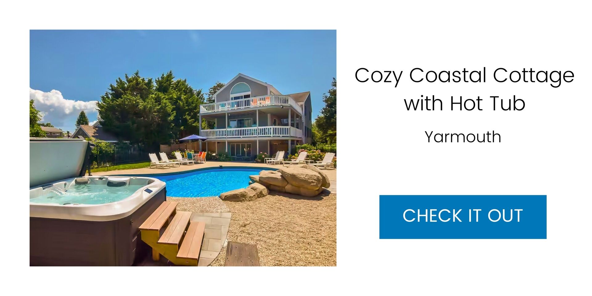 Cozy coastal cottage with large pool