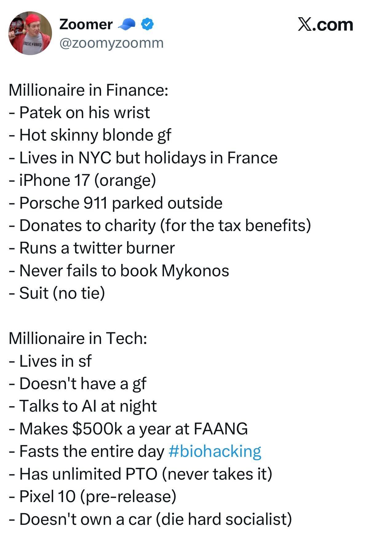short squeez milionaire in tech and finance meme