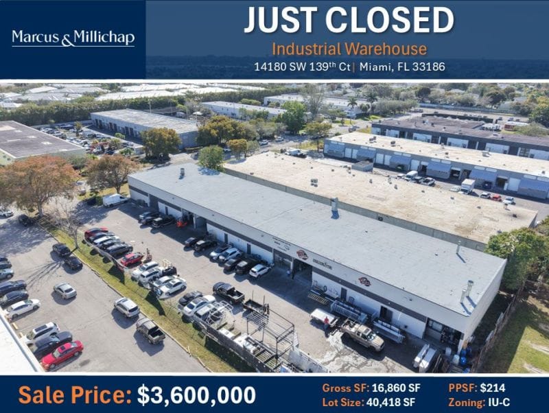 Marcus & Millichap sells Miami small bay
