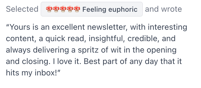 Feeling euphoric