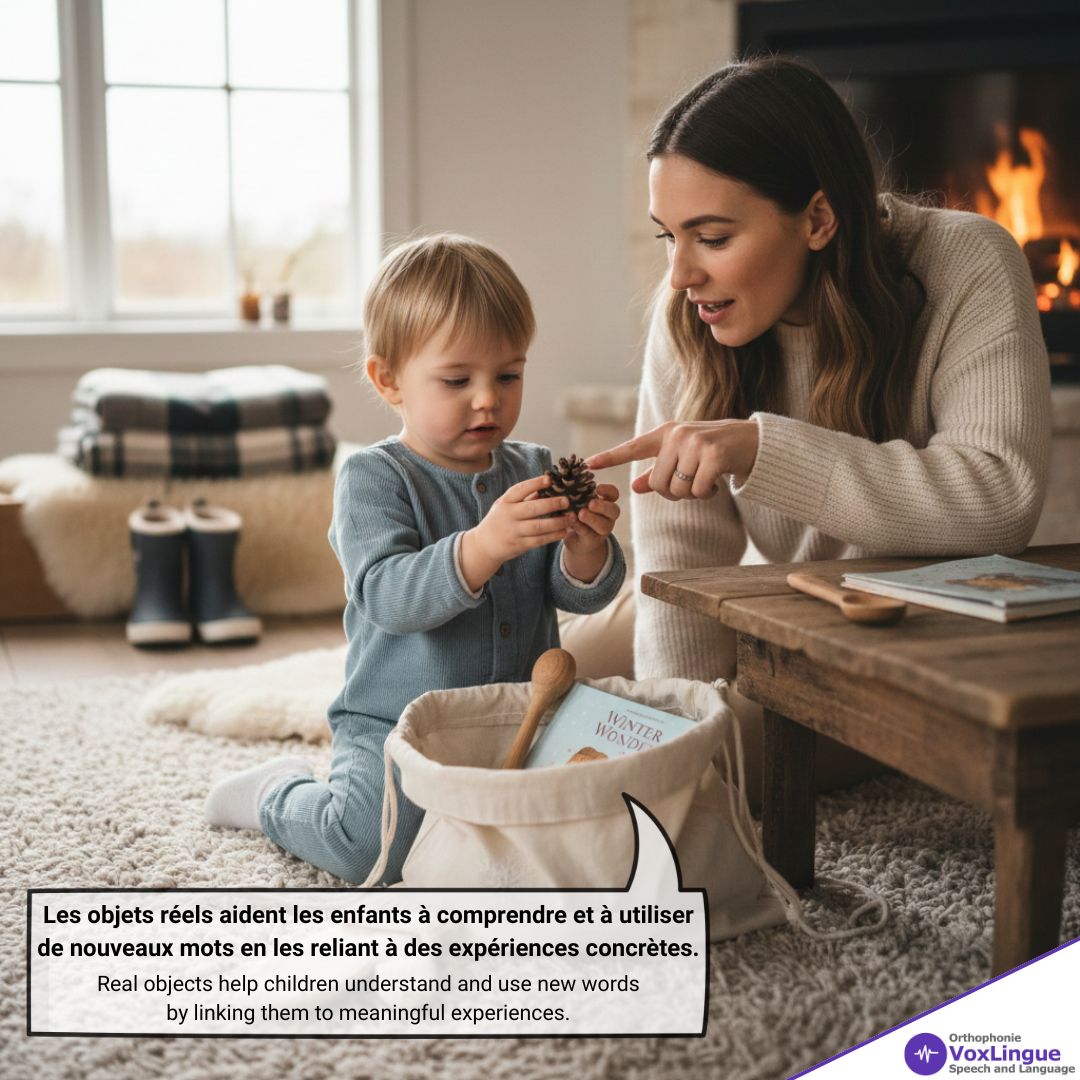 Building stories through winter objects / Créer des histoires avec des objets d’hiver